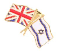 Gatuida Pin de Solapa Bandera Reino Unido E Israel, Insignia de Aleación Metálica, Broche Patriótico Liviano, Accesorio Unisex para Ropa y Mochilas, Diseño Compacto para Uso Casual y Eventos