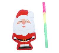 Gatuida Piñata de Papá Noel para Fiestas Navideñas Decoración Colgante Ligera de Papel Incluye Palito para Romper Juego de 2 Piezas Adecuado Celebraciones Familiares