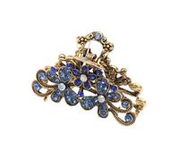 Gatuida Pinza Cabello Cómoda y Protectora Pelo Vintage de Aleación Azul Adecuado para Mujeres y Niñas Estación