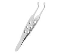 Gatuida Pinzas Inoxidable para Masaje de Párpados Set de Pinzas para Facial Herramienta Ergonómica para Eliminar Orzuelos Conveniente Viaje Punta Redonda