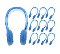 Gatuida Pinzas Nasales para Natación de Silicona Antiasfixia, 10 Unidades Azules, Clip Nasal Duradero y Cómodo para Deportes Acuáticos, Protector Nasal Adultos
