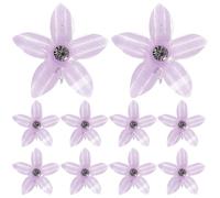 Gatuida Pinzas Pelo Forma de Flor para Niñas, 10 Piezas de Cristal de Imitación Púrpura, Clásicas y Delicadas para Embellecer y Modificar Peinados en Oficina o Viaje