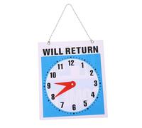 Gatuida Placa de Bienvenida de PVC Cuadrada con Diseño de Reloj Tablero Colgante Doble Cara para Tienda Centro Comercial y Hogar Resistente y Decorativo