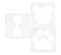 Gatuida Plantillas de Patchwork Acrílico 3 Piezas, Reglas Transparentes para Acolchado Movimiento Libre Patrón de Huellas y Huesos, Compatible Máquinas de Coser Domésticas, Uso en Costura