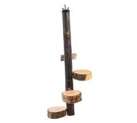 Gatuida Plataforma Giratoria De Madera para Pájaros Juguete De Percha Colgante para Periquitos Soporte para Trepar Jaula para y Pequeñas Aves