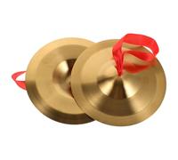 Gatuida Platillos de Dedo de Aleación 19 Cm para Adultos y Niños, Instrumento de Percusión Chino Correas Ajustables, Zills Metálicos para Danza del Vientre y Educación Musical