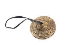 Gatuida Platillos De Dedo De Cobre Banda Elástica, Mini Platillos De Marcha Pequeños Para Yoga y Danza Del Vientre, Instrumento De Percusión Metálico Ritual Tibetano De Nepal