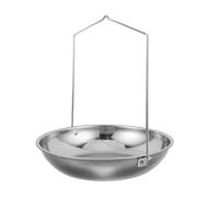 Gatuida Plato de pesaje de cadena industrial para báscula colgante, bandeja plateada de acero inoxidable para grúa, báscula manual de esfera y de resorte de bolsillo.