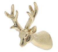 Gatuida Pomos de Latón para Muebles Cabeza de Ciervo Tiradores Vintage para Cajones y Puertas de Armarios Pomo Metálico Decorativo para Cómoda y Cocina Accesorio Ergonómico para Uso