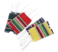 Gatuida Ponchos para Botellas De Cerveza Coloridos 4 Piezas Mini Fundas Tipo Serapes Algodón Diseño a Rayas Mexicanas Decoración para Fiestas Mexicanas Cinco De Mayo