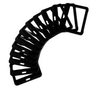 Gatuida Porta Credencial Rígido Horizontal de Plástico Negro para Identificación, Tarjeta de Crédito y Permiso, 15 Unidades, Protector Transparente Doble Cara para Oficina y