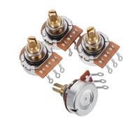 Gatuida Potenciómetro De Guitarra Mini A500k, 4 Unidades, Eje Dividido, Perillas De Tono Para Guitarra Eléctrica, Bajo, Volumen Y Tono, Repuesto