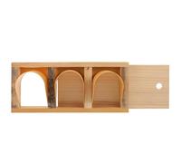 Gatuida Puerta de Madera para Jaula de Aves Estilo Europeo 3 Puertas Entrada para Aves Mensajeras Suministro para Jaulas de Carreras Uso en Gallineros