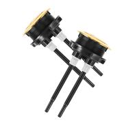 Gatuida Pulsador Cisterna Roca Doble Empuje para Inodoro, Botón Pulsador Doble Fácil de Instalar de Abs Dorado, Accesorio Reemplazo para Descarga del Baño, Pack 2 Piezas