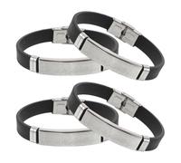 Gatuida Pulsera antiestática de silicona para hombre y mujer, 4 unidades, con diseño plateado, elimina la electricidad estática para correr, hacer yoga o entrenar en el gimnasio en invierno.