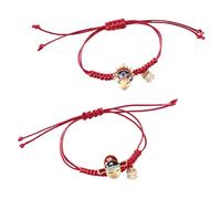 Gatuida Pulsera China Tejida a Mano Cuerda Roja y Azul, Diseño de Máscara de Ópera de Pekín, Tamaño Pequeño, Decoración de Muñeca para Mujer, Accesorio Tradicional para Año y San Valentín
