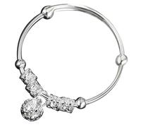 Gatuida Pulsera De Ñiño Campana Vintage De Plata, Brazalete Para Niños, Joyería Infantil Creativa, Obsequio Para Cumpleaños y Baby Shower