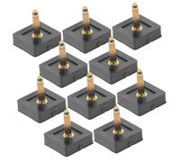 Gatuida Puntas De Repuesto Cuadradas Para Tacones Altos, Tapones Negros Duraderos, 5 Pares, Accesorios Para Reparar Zapatos De Tacón, Compatibles Tacones Gruesos y Finos, Uso En Calzado Femenino