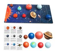 Gatuida Puzzle Sistema Solar De Madera para Niño Niña Desde Años Modelo Educativo De Planetas Resistente y Fácil De Almacenar Juguete Didáctico para Aprender El Espacio Preschool