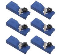 Gatuida Recortadora de Cantos Manual Azul 6 Piezas para Carpintería, Cepillo de Chaflán Ajustable 45° para Placas de Yeso, Paneles Acústicos y Bordes Laminados, Herramienta Portátil