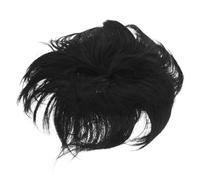 Gatuida Rellena la superior de la cabeza peluca de pelo Surcunteros para el cabello delgado peluca corta pelucas de pelo corto pelucas cortas Alambre de alta temperatura Negro