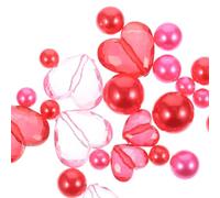 Gatuida Relleno de Jarrón Perlas Rojas Decorativas 21 Piezas para Centro de Mesa Día de San Valentín Adorno para Jarrones Manualidades y Decoración de Bodas