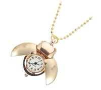Gatuida Reloj De Bolsillo Escarabajo Vintage Colgante Retro Aleación De Zinc Cuarzo Cadena Dorada Decoración Obsequio Elegante