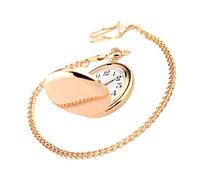 Gatuida Reloj De Bolsillo Vintage Cadena y Diseño De Concha, Aleación Resistente, Doble Cara Pulida, Colgante Unisex para Estudiantes y Uso Diario (Oro Rosa