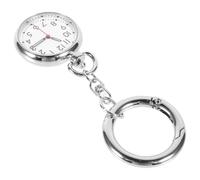 Gatuida Reloj De Enfermera Llavero De Acero Inoxidable y Esfera De Vidrio Resistente, Puntero Luminoso, para Profesionales Salud Hospitales y Clínicas, Tamaño Compacto y Durable