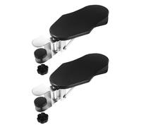 Gatuida Reposabrazos ergonómico ajustable para ordenador, 2 unidades, con soporte giratorio, extensor de silla de oficina para mesa, color negro