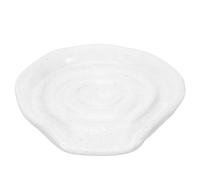 Gatuida Reposacucharas de Cerámica Blanca Esmalte Rústico Soporte Pequeño para Cucharón de Cocina Resistente y Decorativo para Encimera Adecuado para Accesorios de Bar y Estación de