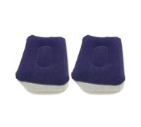 Gatuida Reposapiés Inflable de Viaje 2 Unidades Gris Azul Cojín Ajustable para Piernas y Pies Reposapiés para Oficina Escritorio Coche y Avión Almohada Portátil y Ligera para