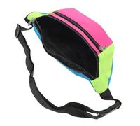 Gatuida Riñonera Unisex Pequeña Ligera y Ajustable Bolso Bandolera Retro Colores Neón Años 80 Múltiples Compartimentos Cremallera para Viajes Festivales y Actividades Deportivas