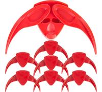 Gatuida Rojo Pelador de Semillas de Melón de Plástico 8 Piezas Portátil | Pipas y Calabaza, Uso en Viaje o Mesa, Diseño Compacto para Mayores y Manos Limpias