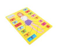 Gatuida Rompecabezas de Madera del Cuerpo Humano, Juguete Cognitivo Educativo en Español Piezas Grandes y Coloridas, Herramienta de Aprendizaje Temprano para Desarrollo Motor