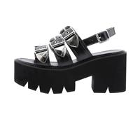 Gatuida Sandalias de Verano para Mujer Sandalias Elegantes de Plataforma Fishmouth Abiertas Suela Gruesa Color Negro Talla 40 Calzado Cómodo para y Verano