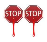 Gatuida Señales de Stop de Mano Portátiles 2 Piezas, Paletas de Plástico con Mango Ergonómico para Aula, Material Escolar Interactivo para Profesores y Participación Estudiantil