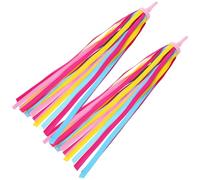 Gatuida Serpentinas para Manillar de Bicicleta Infantil, Nylon Amarillo | Borlas Decorativas Brillo, para Bicicleta de Ruedas y Patinete, Efecto Vuelo al Viento, Accesorio Infantil