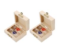 Gatuida Set de 2 cajas de recuerdos para guardar el primer rizo del bebé, el cordón umbilical y otros mechones de madera.