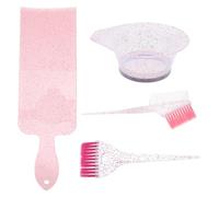 Gatuida Set de Pincel y Bol para Tinte de Cabello Rosa Kit para Teñir el Cabello Bol para Mezclar y Pincel Suave Material PP Resistente Adecuado para Uso Salones y Casa