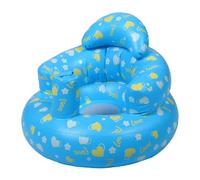 Gatuida Silla Hinchable Para Ñiño Corazón Azul 1 Unidad, Asiento De Baño Antideslizante Multifuncional, Material Resistente Al Agua, Inflado Rápido, Plegable Para Viajes y Uso Infantil