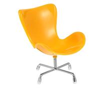 Gatuida Sillón Miniatura Amarillo para Casa de Muñecas Modelo Huevo con Reposabrazos Decoración Infantil para Mini Habitaciones Material Seguro y Superficie Suave