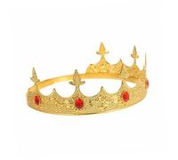 Gatuida sombrerería de cumpleaños roja disfraz de principe rey de hombres paseo coronas de fiesta accesorios renacentistas hombres Aleación de zinc rojo