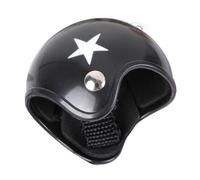 Gatuida Sombrero Casco para Hámster Juguete para Mascotas Estructura de Hierro Segura y Ecológica Accesorio para Fotos de Ardilla y Roedores Pequeños Negro Estrellas