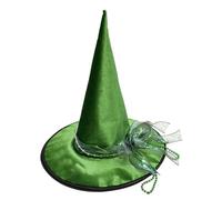 Gatuida Sombrero y Celebraciones de Festival que Mantiene Su Forma de Bruja Verde para Halloween Forma Puntiaguda y Tejido Cómodo Adecuado para Eventos de Cosplay