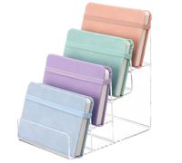Gatuida Soporte Acrílico Transparente De Múltiples para Exhibición y Almacenamiento De Carteras y Joyas Diseño Escalonado para Organización Elegante y Duradera Hogar y Comercio