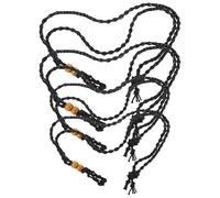 Gatuida Soporte Ajustable de Malla para Collar de Cristal Grande y Mediano Cordón Trenzado Negro Jaula para Piedras Naturales 4 Piezas para Colgantes y Dijes de Cuarzo