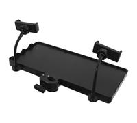 Gatuida Soporte de Micrófono Bandeja Alargada de Plástico, Abrazadera Clip para Teléfono Flexible, Organizador Ligero para Partituras en Estudio y Escenario, Accesorio Portátil