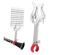 Gatuida Soporte Musical de Pinza para Lira de Banda de Música Clip para Partituras de Trompeta Pinza para Partituras de Clarinete Soporte para Libro de Música Accesorios para Instrumentos
