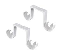 Gatuida Soporte para Barra de Cortina Doble Blanco Montaje Superior Accesorio para Cortinas de Dos Fijación Sólida para Decoración del Hogar